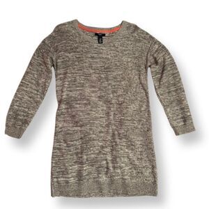 Gap Girls’ Sweater Dress in Sparkly Heather Gray With Pockets EUC